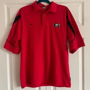 Nike Vintage Georgia Bulldogs UGA Red and Black Polo Shirt